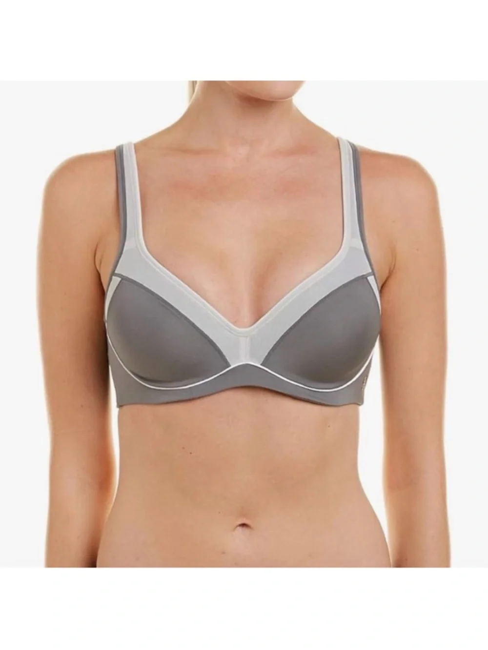 NEW Natori Women’s Zen Contour Convertible Underwire Sports Bra Grey Size 32B